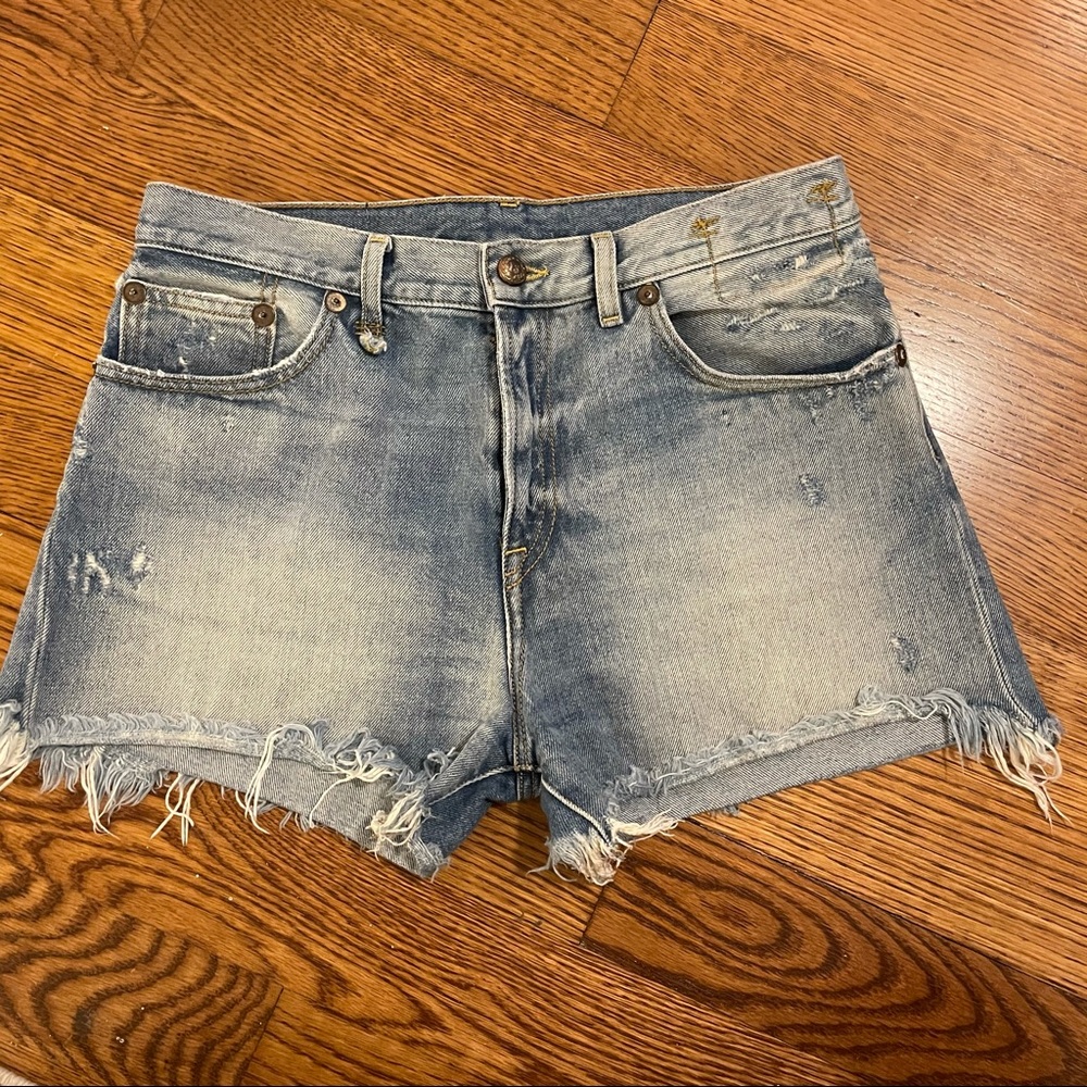 R13 denim classic cut off shorts size 28